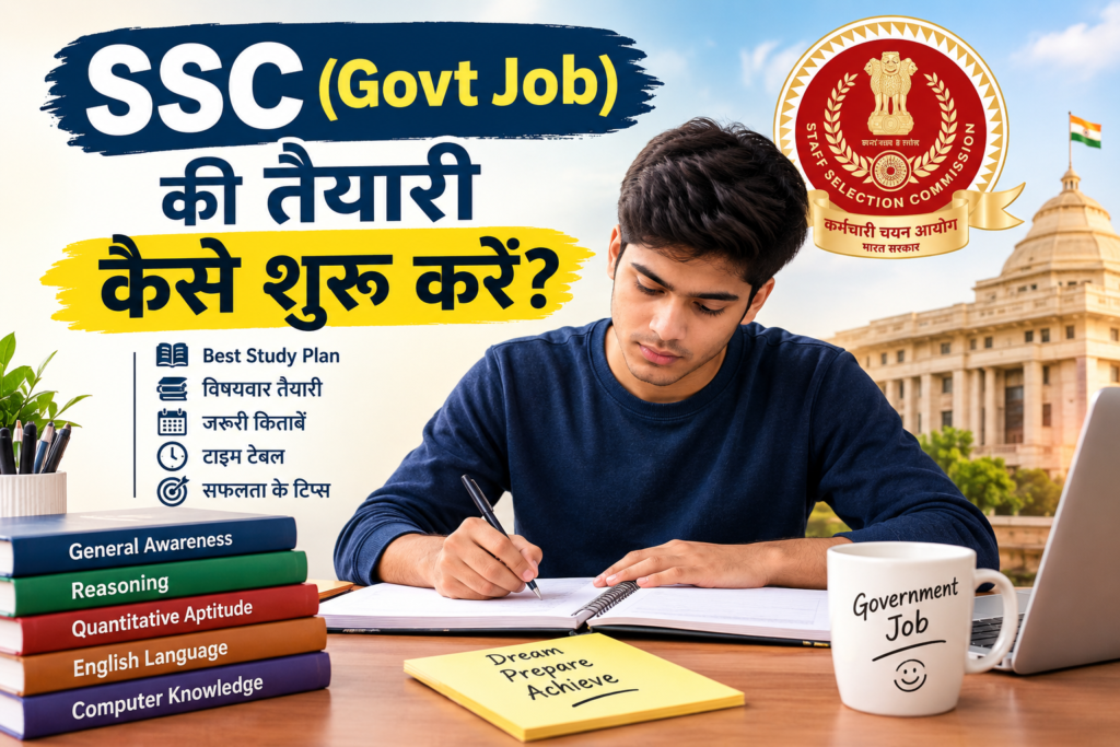 SSC (Govt job ) की तैयारी कैसे शुरू करें (SSC की तैयारी) SSC Govt Job की तैयारी कैसे शुरू करें