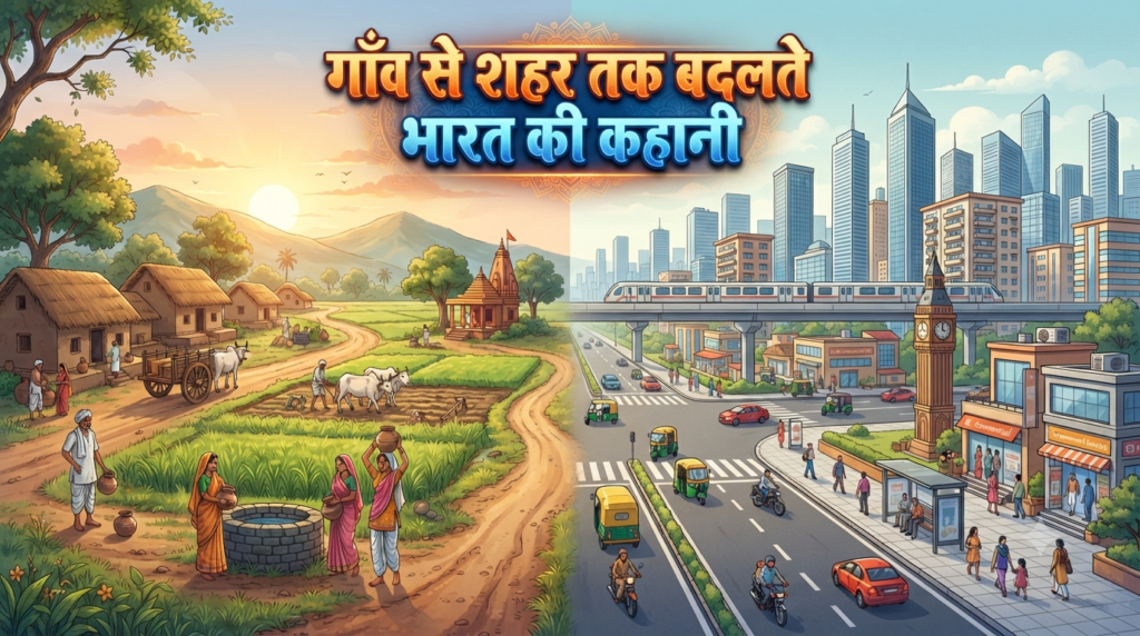 गाँव से शहर तक बदलते भारत की कहानी गाँव से शहर तक बदलते भारत की कहानी